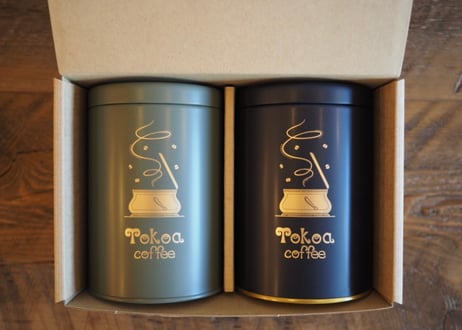 Tokoa coffee 缶 Blend Box 200g×2(モスグリーン&ネイビー)