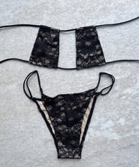 黒レース　眼帯ストレート型