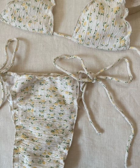 cotton trim Flower/yellow