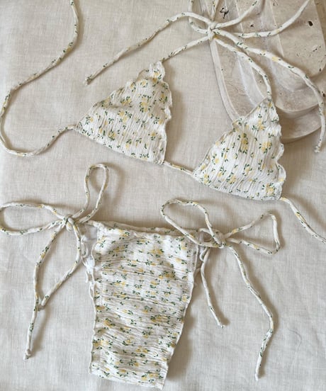 cotton trim Flower/yellow