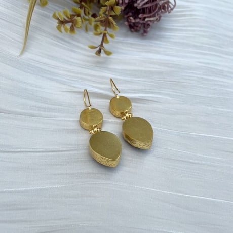 パール×ラピスラズリ　ピアス