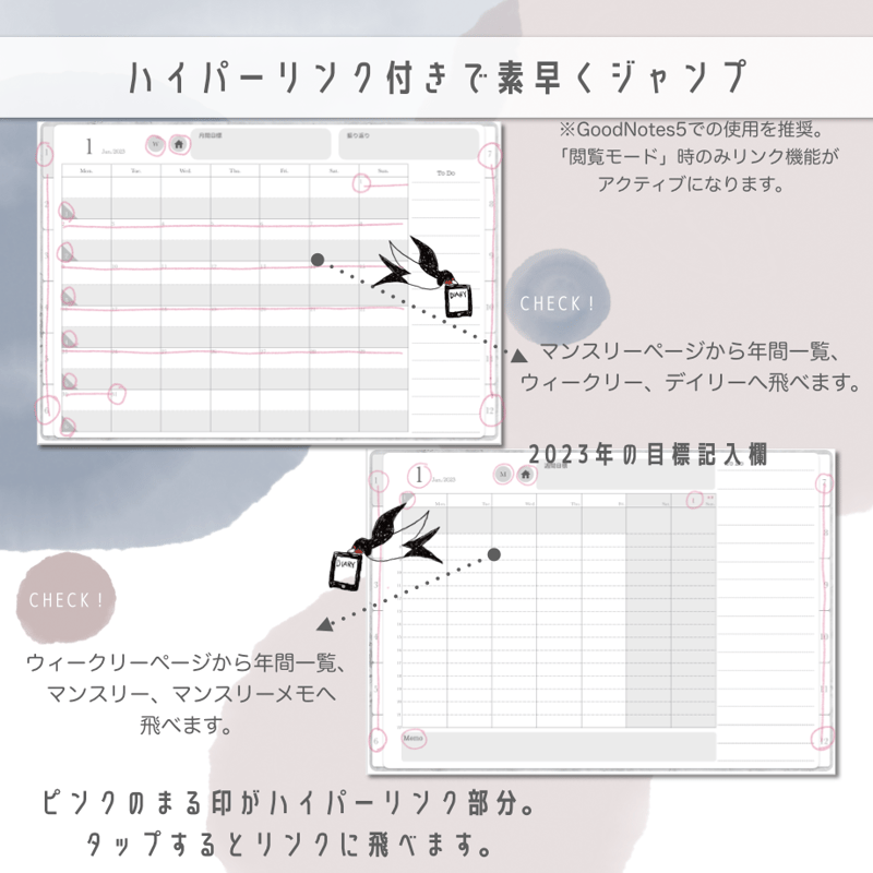 夢を叶える！デジタルプランナー 2023年1月始まり | TSUBAME.diary