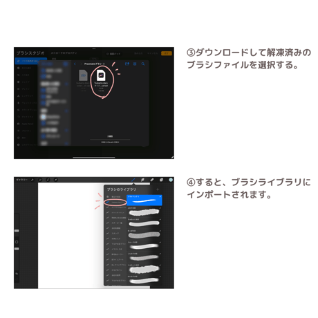 【Procreateブラシ】ボタニカルブラシシリーズ　9月のお花（あさがお）　６種のブラシセット
