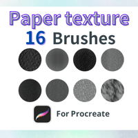 【procreateブラシ】ペーパーテクスチャブラシ16本セット