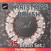 【Procreateブラシ】クリスマスブラシ35本セット