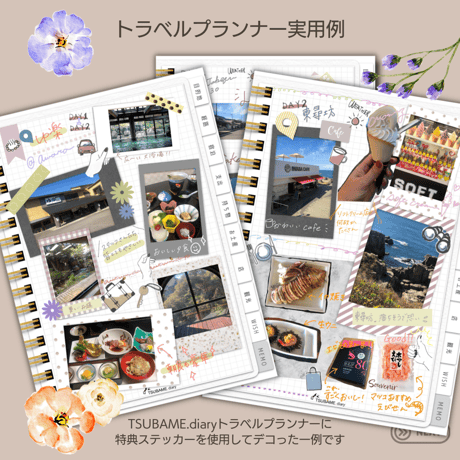 旅をデジタルで記録する『トラベルプランナー』ホワイト　くすみカラーが大人可愛い全5色展開　ステッカー、ガイドの特典付き！