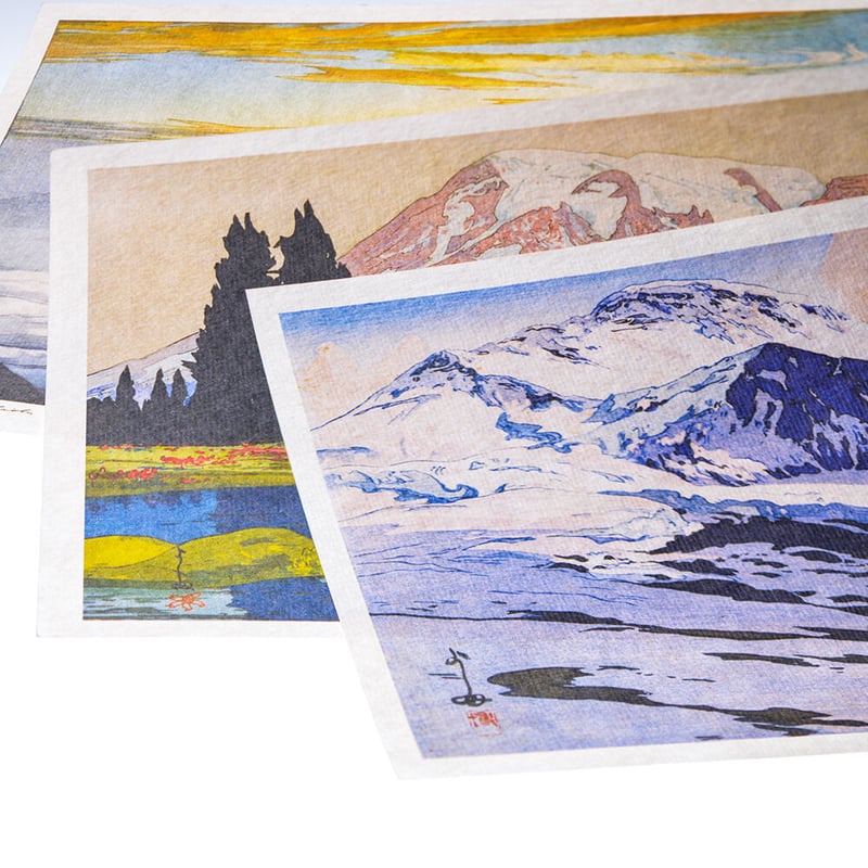 吉田博、【ウダイプールの島御殿】、希少な大判額装用画集より、美品 吉田博｢ウダイプールの島御殿｣ | 山田書店美術部オンラインストア