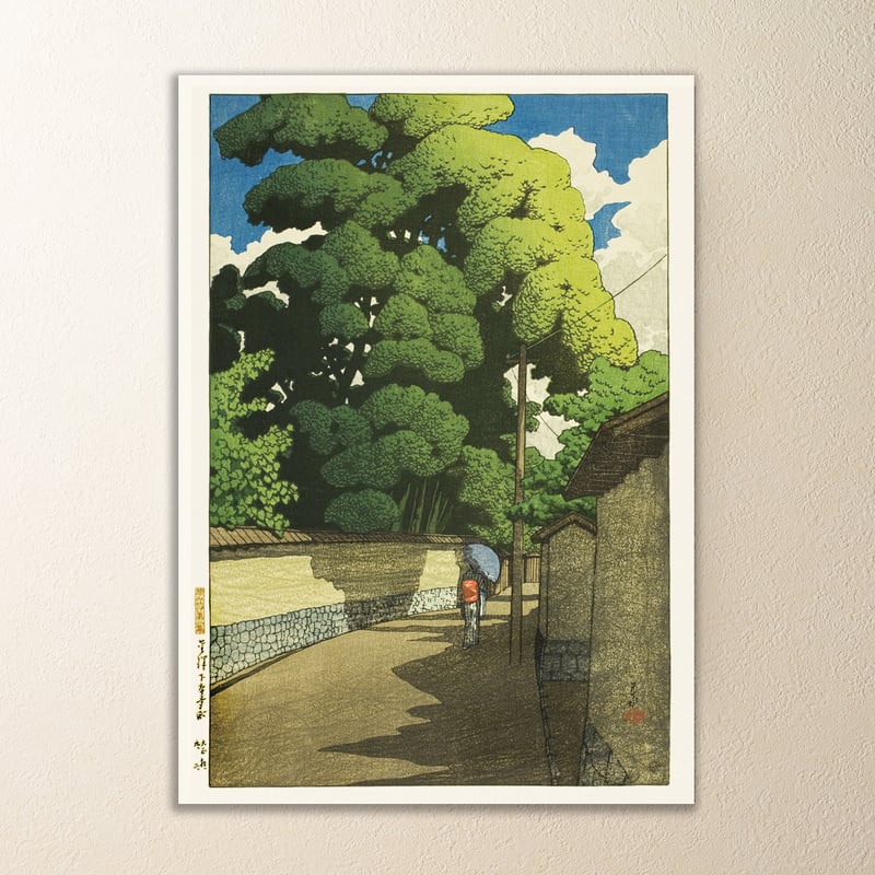 ★川瀬巴水(二宮海岸)模写・谷村一男肉筆油彩画・F6・新品額付き ☆川瀬巴水(二宮海岸)模写・谷村一男肉筆油彩画・F6・新品額付き
