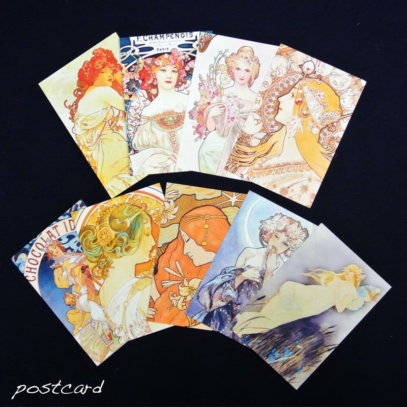 ②アールヌーボー水彩画作品