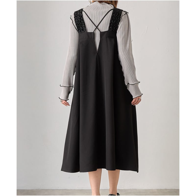 otona/衿パールバックフリルジャンパースカート | Seoul Story 