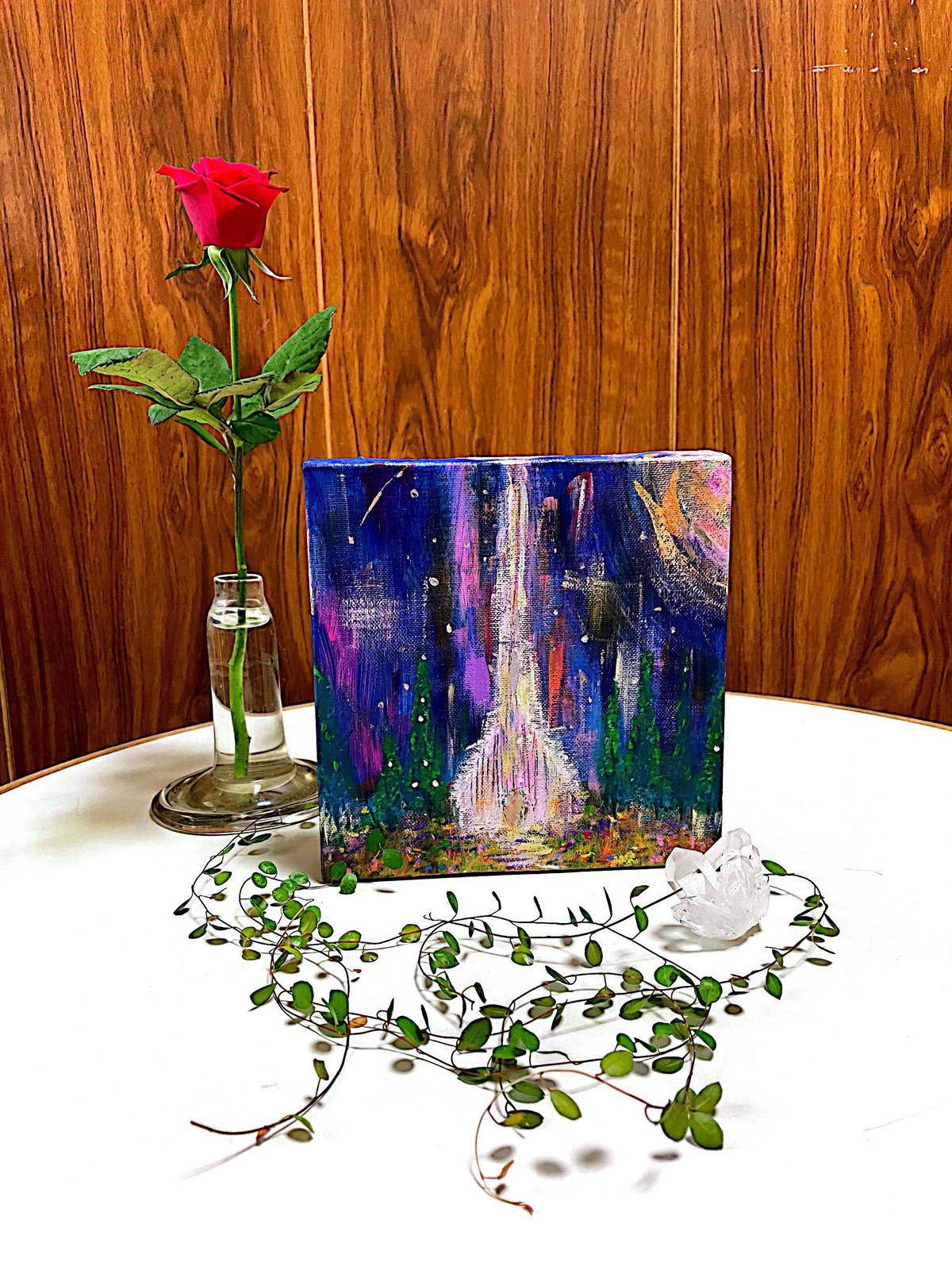 原画】夜光華アクリル画