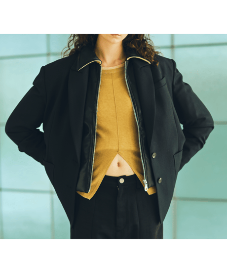 Vegan Leather Padded Short Jacket 24AWHE-044