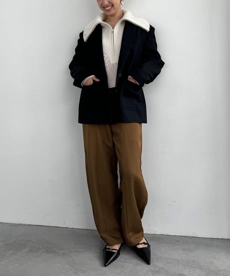 Glossy Budding Pants 24AWHE-045<brown>
