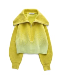 Gradation Half Zip Knit 24AWHE-049<yellow>
