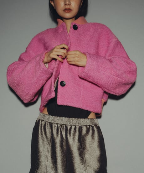 Roving Tweed Blouson <Pink> 23HEAW-020
