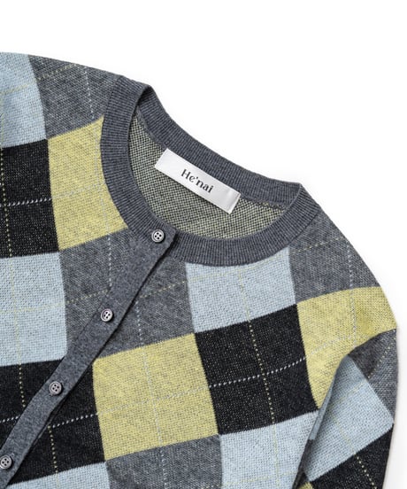 Argyle Knit Cardigan