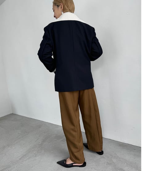 Gradation Half Zip Knit 24AWHE-049<ivory>