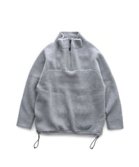 Loop Jacquard Half Zip Knit 24AWHE-047<gray>