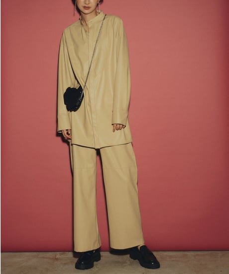 Vegan Leather Pants <Beige> 23HEAW-018