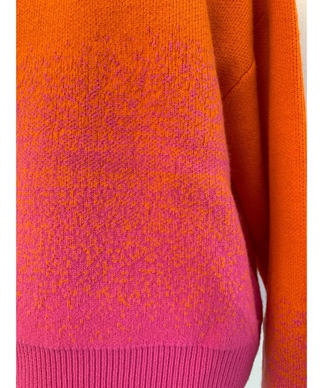 Gradation Knit Sweat Pullover  <Orange> 23HEAW-026
