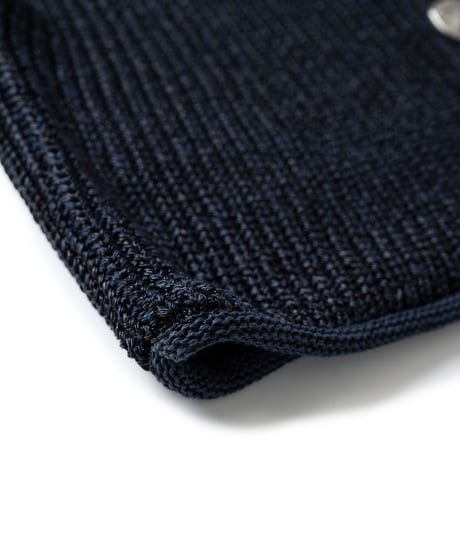 Gilded knit vest <navy>