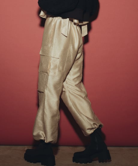 Glitter Parachute Pants <Champagne> 23HEAW-024