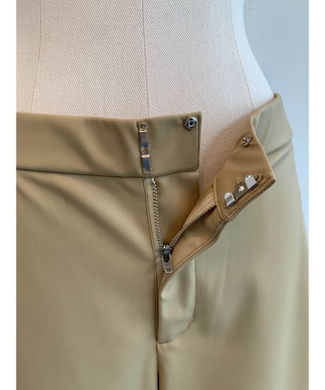 Vegan Leather Pants <Beige> 23HEAW-018