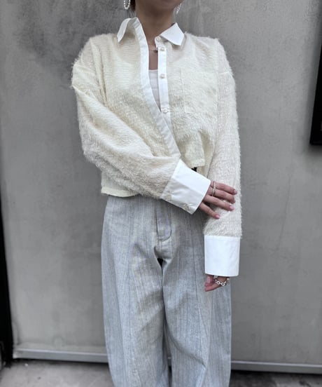 petal hem fringe shirts   24HESP-030