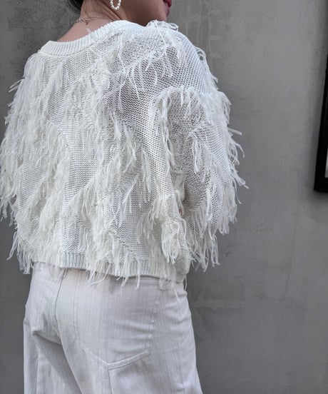 fringe 2way knit   24HESP-041