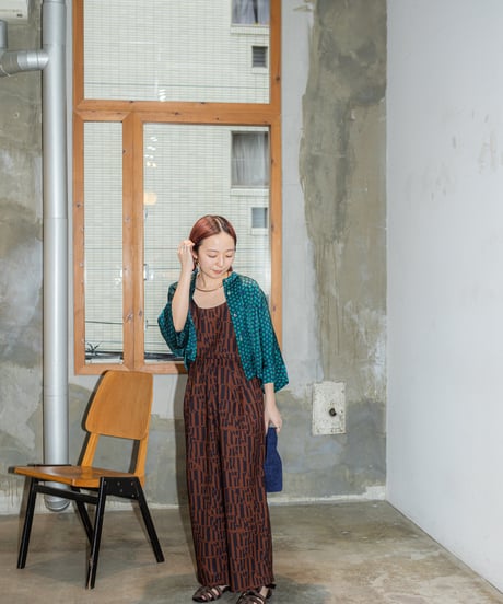 Vintage veil shirts <navy green>