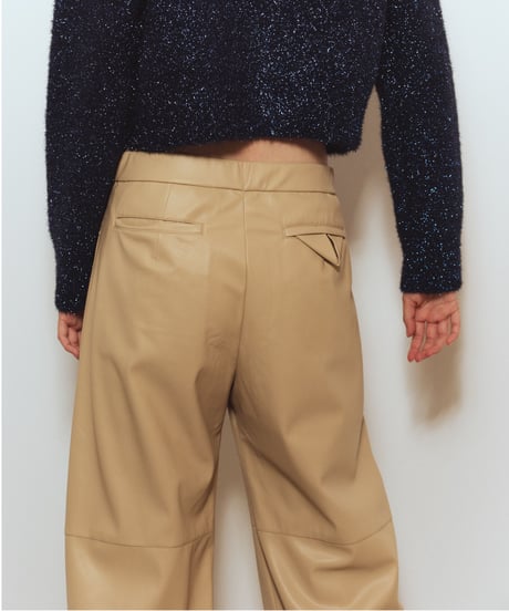 Vegan Leather Pants <Beige> 23HEAW-018
