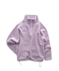 Loop Jacquard Half Zip Knit 24AWHE-047<lavender>