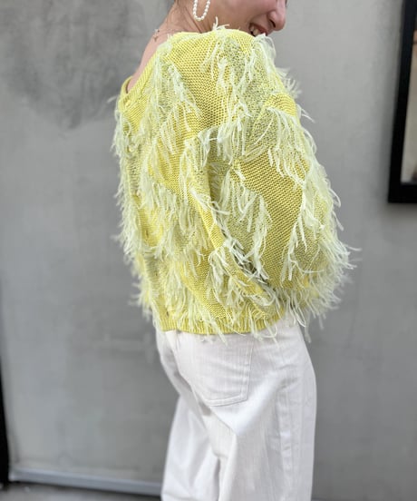 fringe 2way knit   24HESP-041