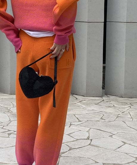 Gradation Knit Sweat Pants <Orange> 23HEAW-027
