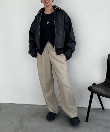 Dress Track Pants 24AWHE-042<beige>