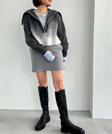 2way Rib Knit 24AWHE-046<gray>