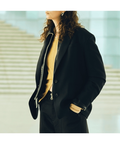 Vegan Leather Padded Short Jacket 24AWHE-044