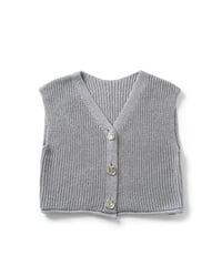 Gilded knit vest <silver>