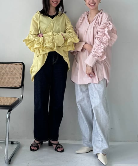 ruffle sleeve shirts   24HESP-033
