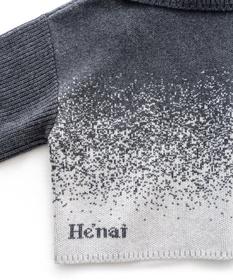 Gradation Half Zip Knit 24AWHE-049<gray>