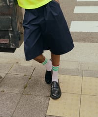 Urban thread half  pants <navy>