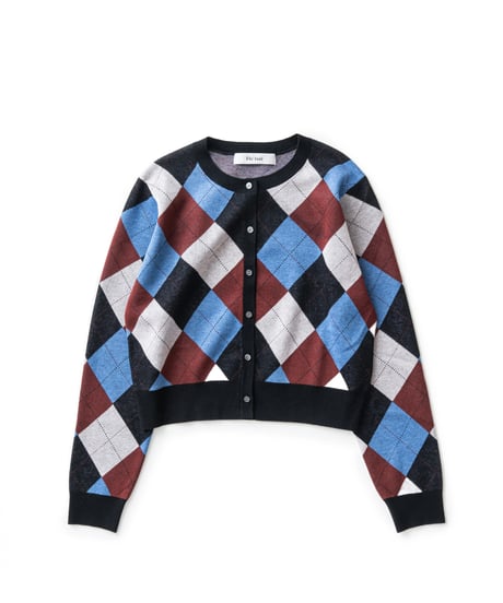 Argyle Knit Cardigan