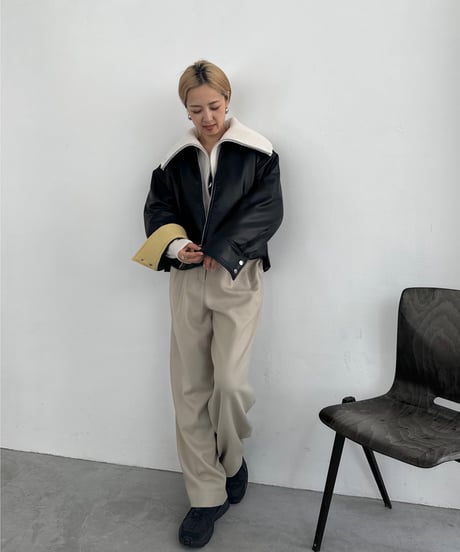 Gradation Half Zip Knit 24AWHE-049<ivory>