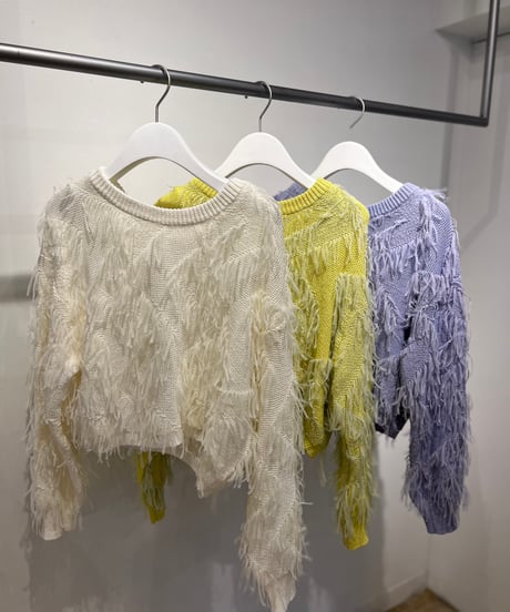 fringe 2way knit   24HESP-041