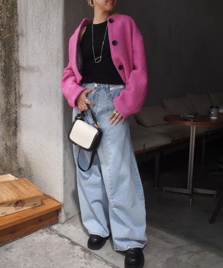 Roving Tweed Blouson <Pink> 23HEAW-020