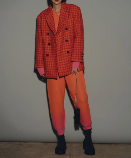 Gradation Knit Sweat Pants <Orange> 23HEAW-027