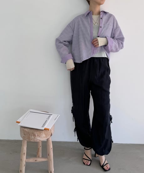 petal hem fringe shirts   24HESP-030