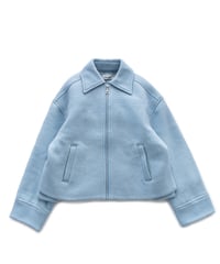 Cardboard Knit Short Jacket 24AWHE-043<sky blue>