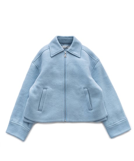 Cardboard Knit Short Jacket 24AWHE-043<sky blue>