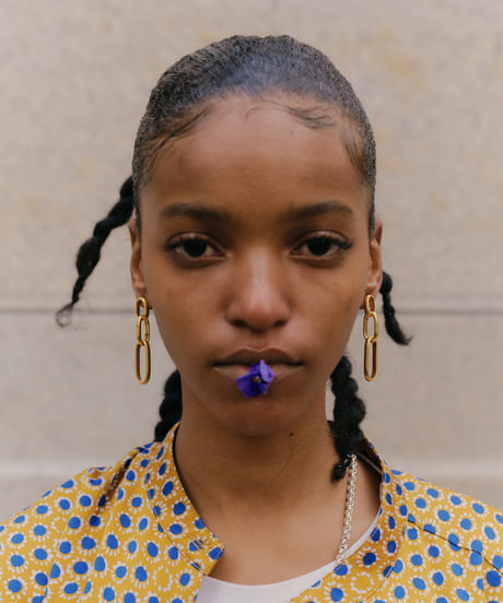 Vintage veil shirts <yellow blue>
